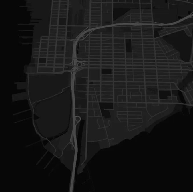 Dark map style preview