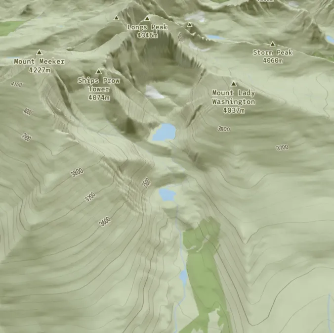 Outdoors map style preview