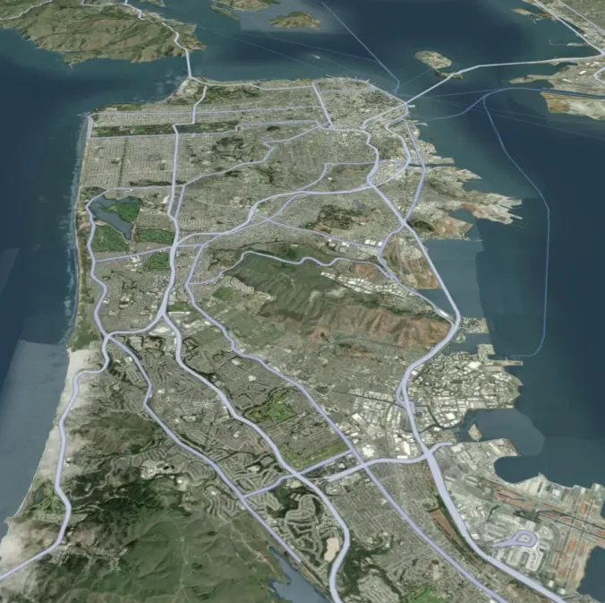 Satellite + streets map style preview